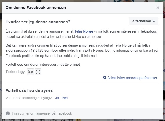 Målretting på Facebook